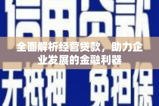 鸡泽全面解析经营贷款，助力企业发展的金融利器