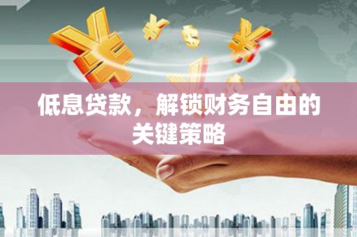 鸡泽低息贷款，解锁财务自由的关键策略