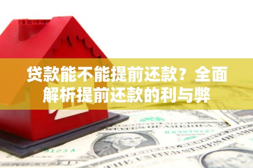 鸡泽贷款能不能提前还款？全面解析提前还款的利与弊