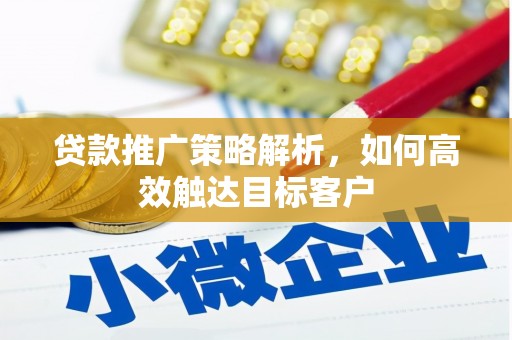 鸡泽贷款推广策略解析，如何高效触达目标客户