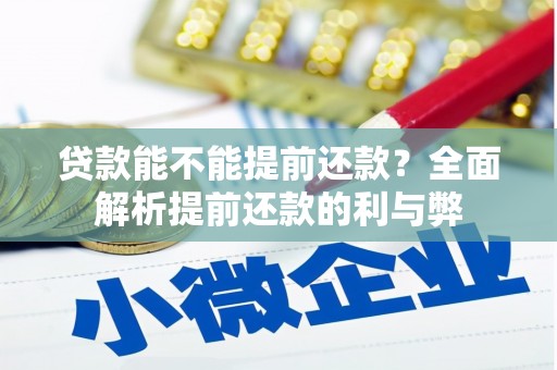 鸡泽贷款能不能提前还款？全面解析提前还款的利与弊
