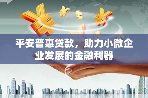 鸡泽平安普惠贷款，助力小微企业发展的金融利器