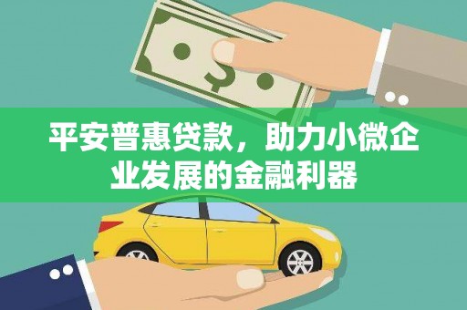 鸡泽平安普惠贷款，助力小微企业发展的金融利器