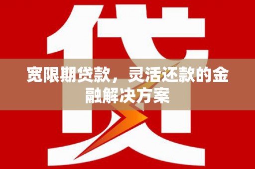 鸡泽宽限期贷款，灵活还款的金融解决方案