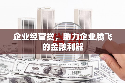 鸡泽企业经营贷，助力企业腾飞的金融利器