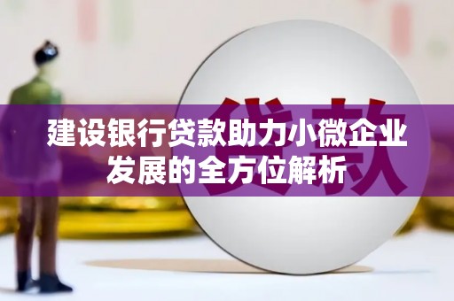 鸡泽建设银行贷款助力小微企业发展的全方位解析